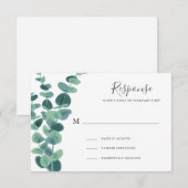 Eukalyptus Wedding RSVP Cards Karte (Vorne/Hinten)