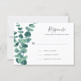 Eukalyptus Wedding RSVP Cards Karte