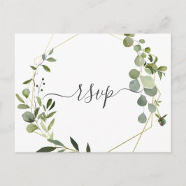 Eukalyptus Wedding RSVP Einladungspostkarte