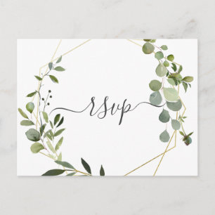 Eukalyptus Wedding RSVP Einladungspostkarte