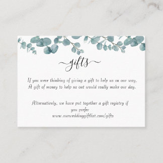 Eukalyptus Wedding RSVP Enclosure Card Visitenkarte