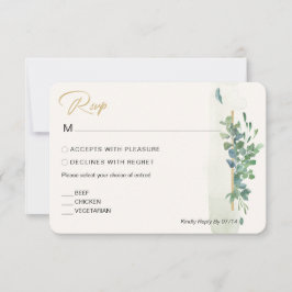 Eukalyptus Wedding RSVP Karte