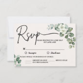 Eukalyptus Wedding RSVP Karte (Vorderseite)