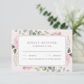 Eukalyptus Wedding RSVP Karte (Stehend Vorderseite)