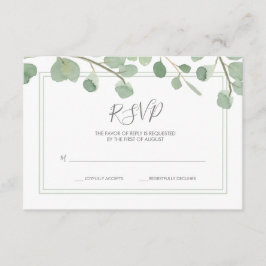 Eukalyptus Wedding RSVP Karte
