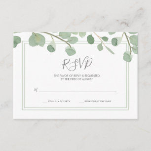 Eukalyptus Wedding RSVP Karte