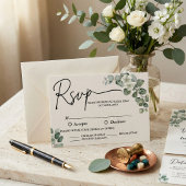 Eukalyptus Wedding RSVP Karte