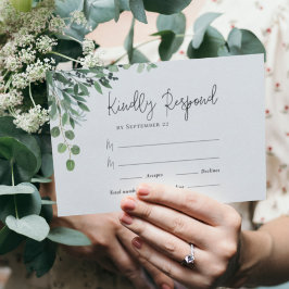 Eukalyptus Wedding RSVP Karte