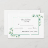 Eukalyptus Wedding RSVP Karte (Vorne/Hinten)