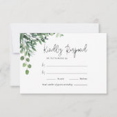 Eukalyptus Wedding RSVP Karte (Vorderseite)