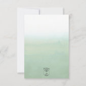 Eukalyptus Wedding RSVP Karte (Rückseite)