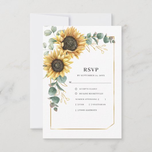 Eukalyptus Wedding RSVP Karte (Vorderseite)