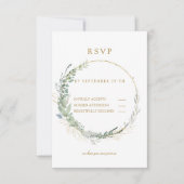 Eukalyptus Wedding RSVP Karte (Vorderseite)