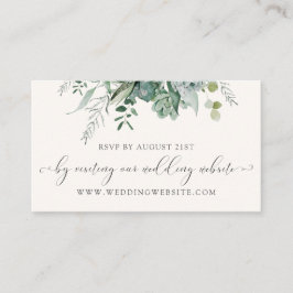 Eukalyptus Wedding RSVP Online Card Begleitkarte
