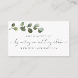 Eukalyptus Wedding RSVP Online Card Begleitkarte