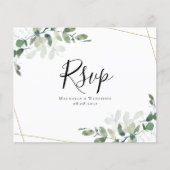 Eukalyptus Wedding RSVP Postcard (Vorderseite)