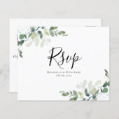 Eukalyptus Wedding RSVP Postcard (Vorne/Hinten)