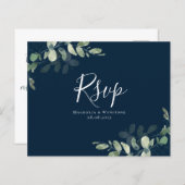 Eukalyptus Wedding RSVP Postcard (Vorne/Hinten)