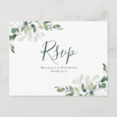 Eukalyptus Wedding RSVP Postkarte (Vorderseite)