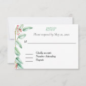 Eukalyptus Wedding RSVP Response Card (Vorderseite)