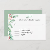 Eukalyptus Wedding RSVP Response Card (Vorne/Hinten)