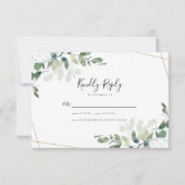 Eukalyptus Wedding RSVP Response Card Karte (Vorderseite)