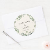 Eukalyptus Wedding Runder Aufkleber (Umschlag)