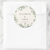 Eukalyptus Wedding Runder Aufkleber (Tasche)