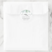 Eukalyptus Wedding Runder Aufkleber (Tasche)