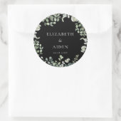 Eukalyptus Wedding Runder Aufkleber (Tasche)