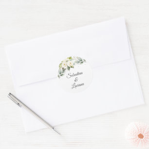 Eukalyptus Wedding Runder Aufkleber