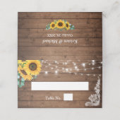 Eukalyptus Wedding Rustic String Lights Platzkarte (Außenseite Aufgefaltet)