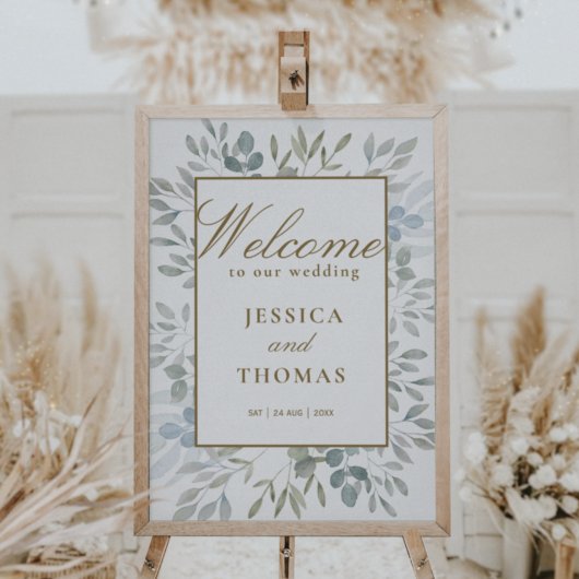 Eukalyptus Wedding Rustic Watercolor Poster