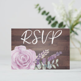 Eukalyptus Wedding rustic Wood floral RSVP Karte