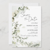 Eukalyptus Wedding Sage Greenery Foto Save The Date (Vorderseite)