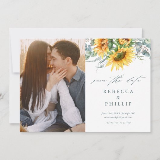 Eukalyptus Wedding Save The Date (Vorderseite)