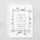 Eukalyptus Wedding Save The Date (Vorderseite)