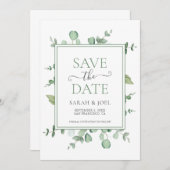 Eukalyptus Wedding Save The Date (Vorne/Hinten)