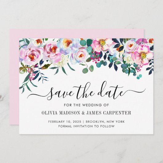 Eukalyptus Wedding Save The Date (Vorne/Hinten)