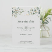 Eukalyptus Wedding Save The Date (Stehend Vorderseite)