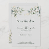 Eukalyptus Wedding Save The Date (Vorne/Hinten)