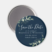 Eukalyptus Wedding Save the Date Magnet (Vorderseite/Rückseite)