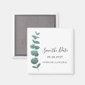 Eukalyptus Wedding Save the Date Magnet (Vorderseite/Rückseite)