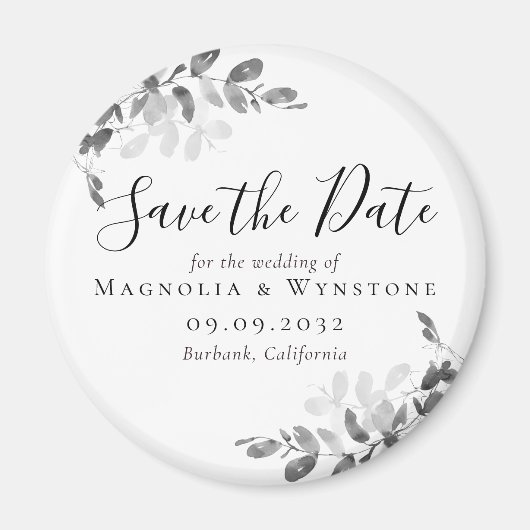 Eukalyptus Wedding Save the Date Magnet (Vorne)