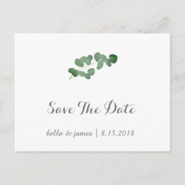 Eukalyptus Wedding Save the Date Postcards Ankündigungspostkarte
