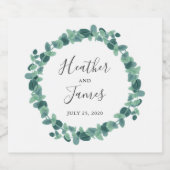 Eukalyptus Wedding Schaumweinetikett (Einzelnes Label)