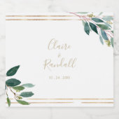 Eukalyptus Wedding Schaumweinetikett (Einzelnes Label)