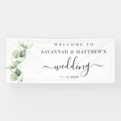 Eukalyptus Wedding Script Greenery Banner (Horizontal)