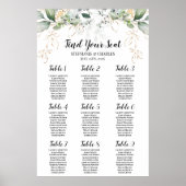 Eukalyptus Wedding Seating Chart Poster (Vorne)