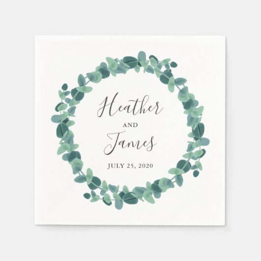 Eukalyptus Wedding Serviette (Vorderseite)